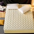 Quilted Mattress Cover Solid Color King Queen Size Quilted Bed Fitted Sheet Thicken Soft Bed Protector Pad Cover Hot Sale