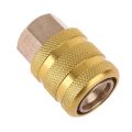 Solid Brass Hardware 1/4" NPT Coupler Female Copper Thickened Inflatable Joint Quick Connect Vehicle Car Accessories