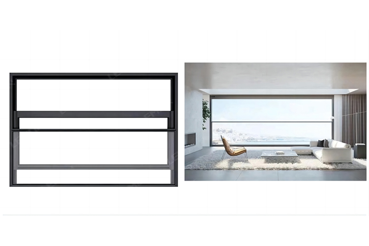 black double hung windows