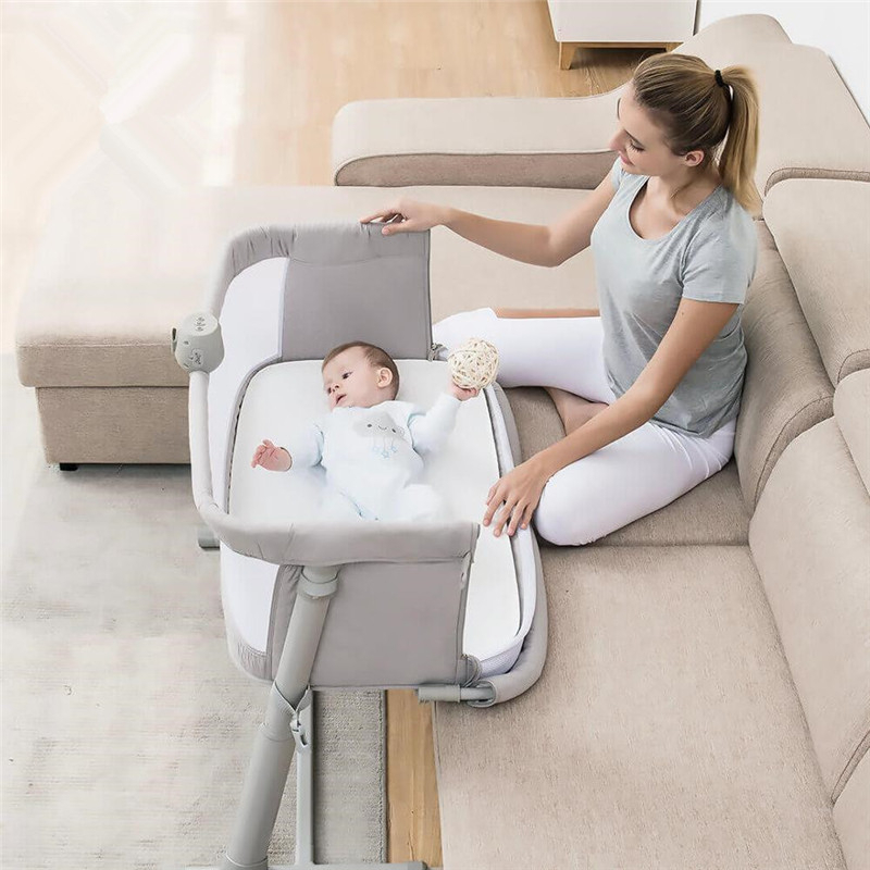 Baby Care Bed Furniture With Bedbell Portable Infant Travel Sleeper Cot Sleeper Breathable Folding Crib Toddler Cradle