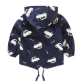 FOCUSNORM Winter Kids Boys Coat Outwear Cartoon Print Long Sleeve Hooded Zipper Warm Parkas 2 Colors