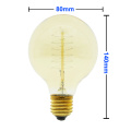 Handmade Edison Lamps Carbon Filament Clear Glass's Edison Retro Vintage Incandescent Bulb 40W/60W 220V E27 G80