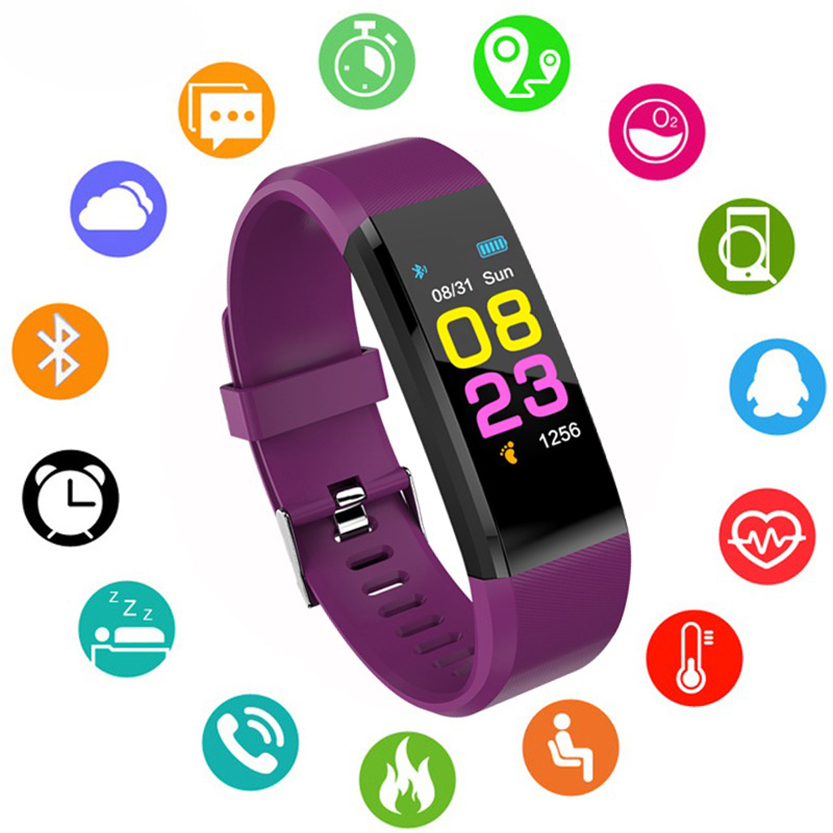 Smart Bracelet ID115Plus Sport Bluetooth Wristband 115 plus Heart Rate Monitor Watch Activity Fitness Tracker Smart Band 115plus