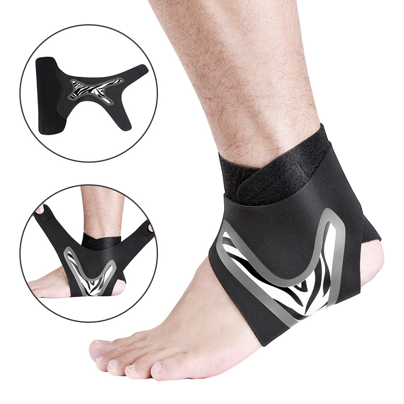 1PC Adjustable Ankle Support Pad Ankle Sleeve Pressure Anti-Spinning Elastic Breathable Support Fitness Sports Safety Prevention