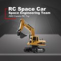 Mini RC Trucks Excavator Bulldozer 1:24 Alloy Engineering Car Dump Truck Crane Electric Vehicle Toys With light For Kids Gifts