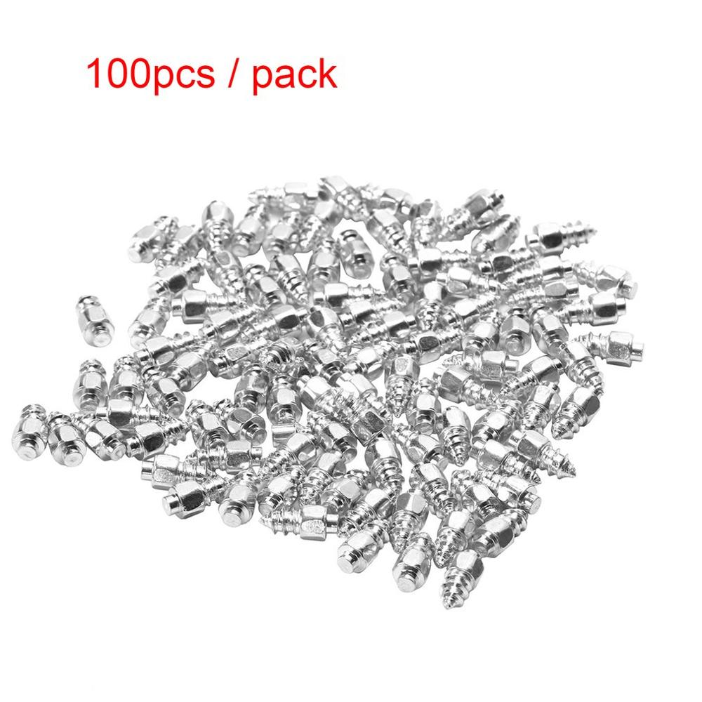 100pcs Winter Wheel Lugs Car Tires Studs Screw Snow Spikes Wheel Tyre Snow Chains Studs For Shoes Car Motorcycle Tire