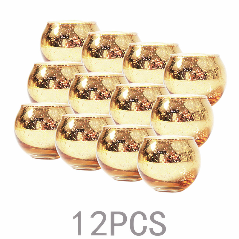 Gold Dot Glsss Candle Jar