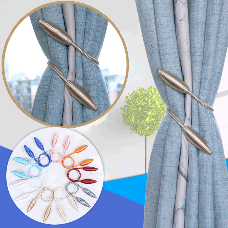 Magnetic Curtain Tiebacks Tie Rings Curtain Clip Rope Buckle Holdbacks Curtain Hook Rods Draperies Holder Curtains Accessoires