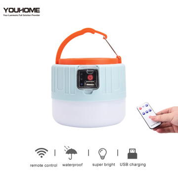 Solar Camping Light portable LED Lantern waterproof remote control usb rechargeable led bulb outdoor emergency light Dropship