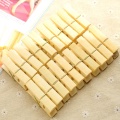 60pcs/lot Free shipping 6*1.2cm Bamboo Wood Clothes Pegs Socks Bed Sheet Towel Wind-Proof Pins Clips Household Clothespins