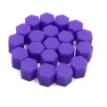 uxcell 20pcs 15mm Rubber Car Wheel Tire Tyre Nut Screw Cover Caps Hub Protector Black Red Blue Purple 7Colors