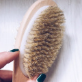 35cm 2-in-1 Sided Natural Bristles Brush Scrubber Long Handle Wooden SPA Shower Brush Bath Body Massage Brushes Back Easy Clean