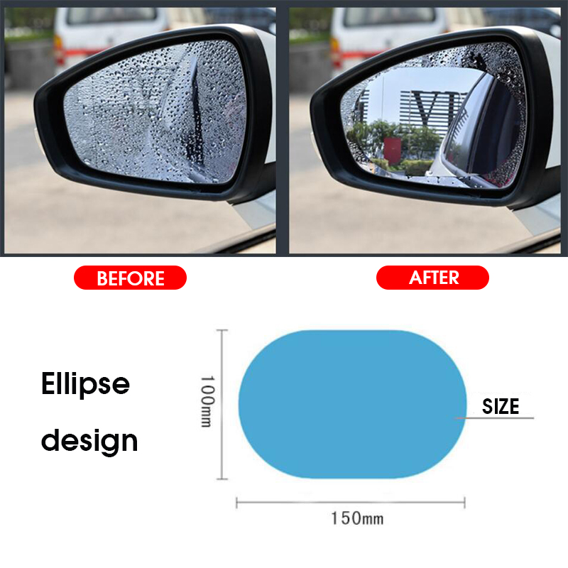 1 Pair Rainproof Car Accessories Car Mirror Window Clear Film Membrane Anti Fog Anti-glare Waterproof Sticker Safety Car styling