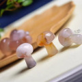 Natural healing Mini quartz crystal Cherry Blossom Agate Mushroom for home Decoration