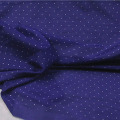 Silver spots design on deep blue background silk cotton fabric polka dot,SCT394