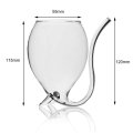 1pc Creative 300ml Devil Red Wine Glass Transparent Cup Mug With Built in Drinking Tube Straw Water Cup for Home Bar Hotel