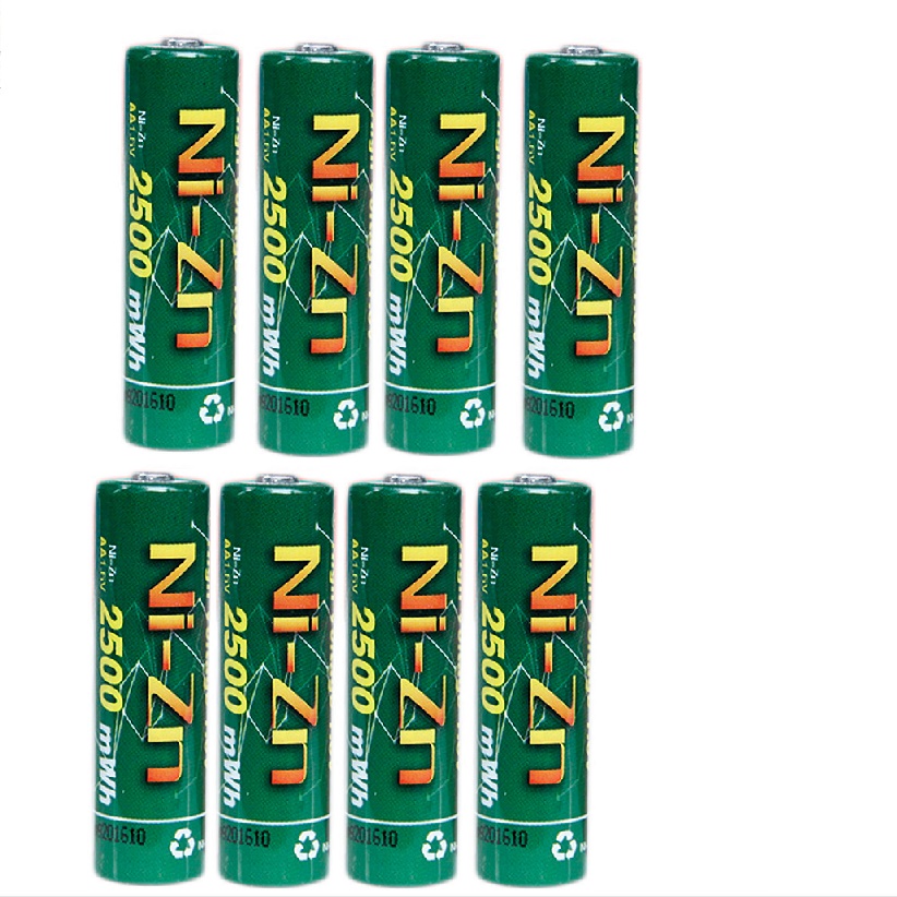 8Pcs BPI NiZn 1.6V 2500mwh AA Rechargeable Battery