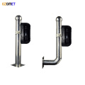 GZGMET 30cm Stainless Steel Install Bracket Hollow Stick Home Alarm Sensor Infrared Beam Detector Wall Fence Stander