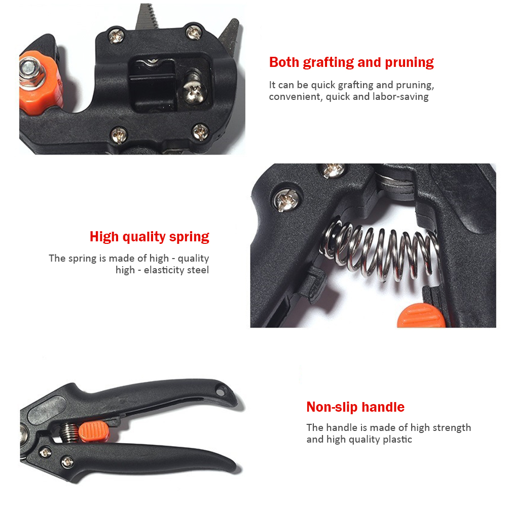 Multi-Function Grafting Shears Cutters Plants Branch Trimmer Scissors Stainless Steel Secateur Garden Trimming Pruner