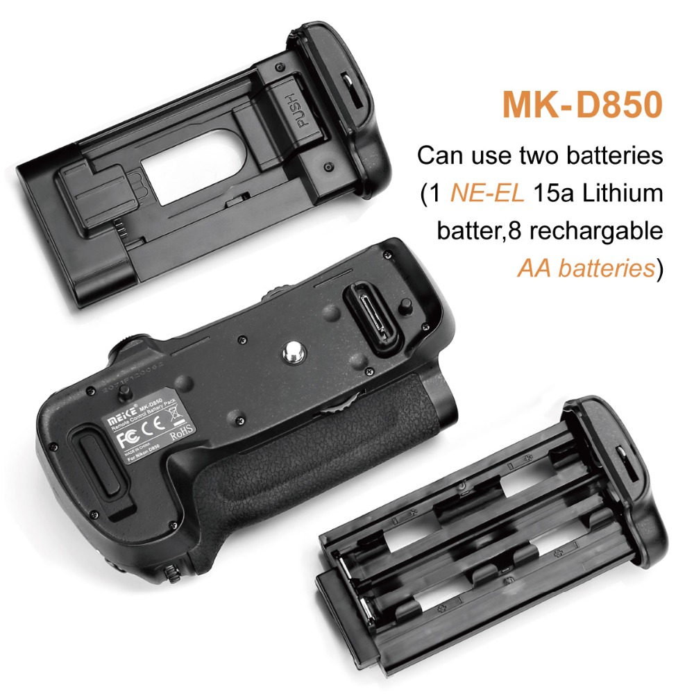 Meike MK D850 Battery Grip to Control shooting Vertical-shooting Function for Nikon D850 cameras