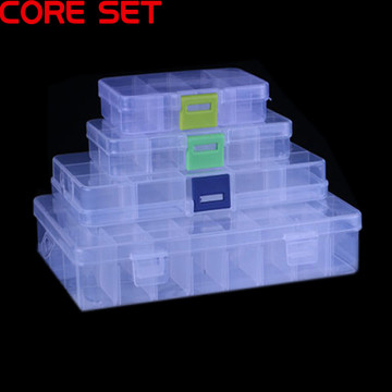 5/8/10/15/24 Grids Cells Portable Jewelry Tool Storage Box Container Ring Electronic Parts Screw Beads Organizer Plastic Case