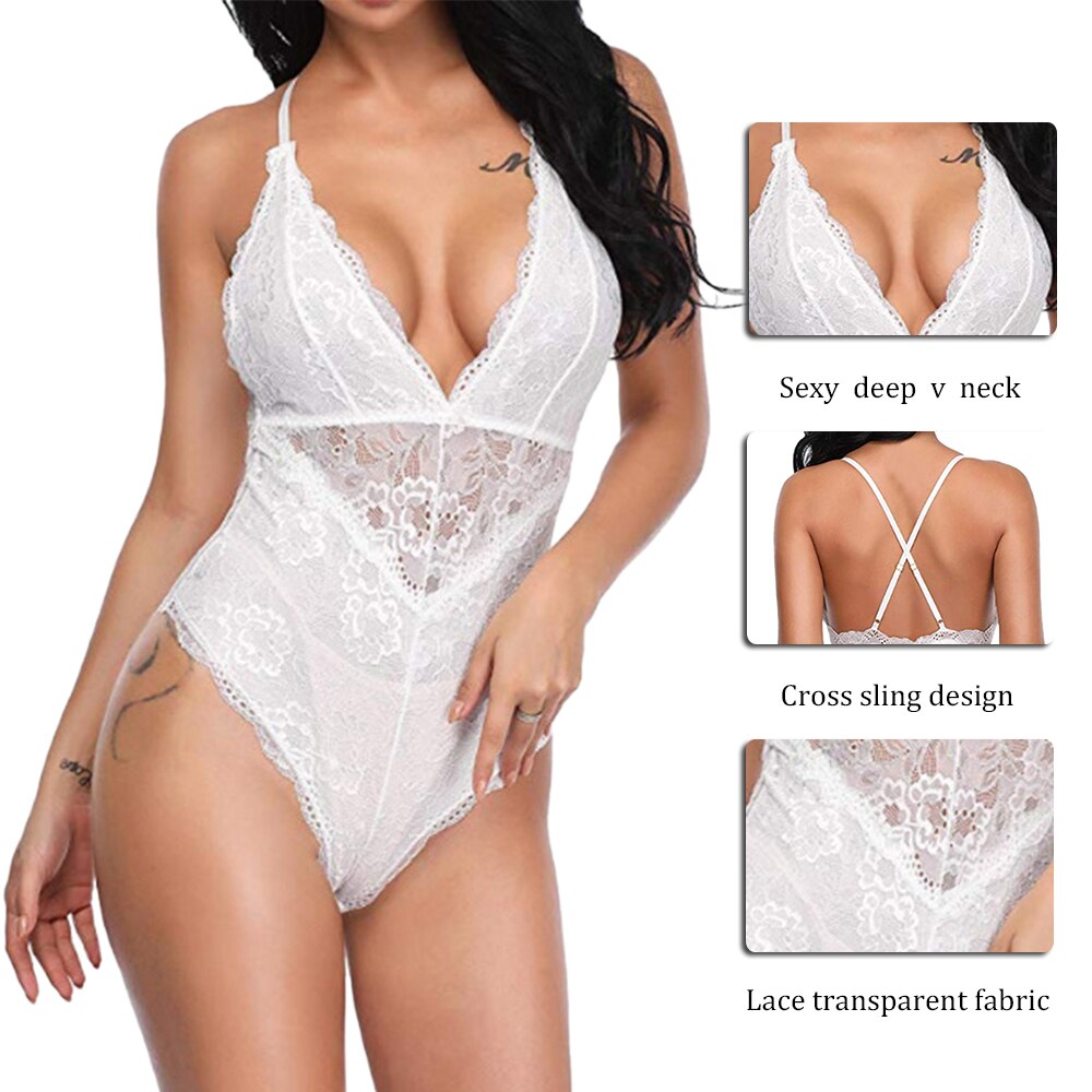 New Fashion Women Sexy Lingerie Lace Catsuit Fashion Female Underwear Bodysuit Nightwear Body Sexy Hot Erotic