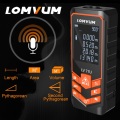LOMVUM USB Charging 77U Handhold Trena Laser Range Finder Digital Laser Distance Meter Electrical Tape Measuring Tools 40M-120M