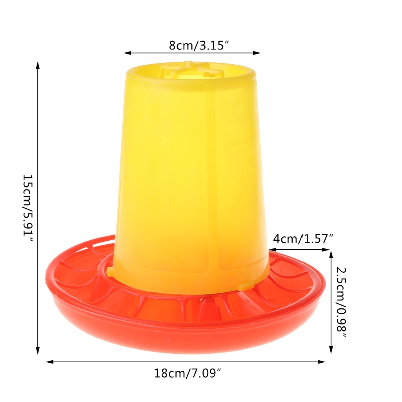 CChicken Poultry V-shaped Entrance Feed Bucket Outdoor Practical Bird Feeder Drinker Plastic Seed and Water Dispenser