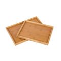 Wooden Tea Set Tray Rectangular Japanese Style Bamboo Tea Tray Bread Fruit Plate Snack Dish Organizer Serving Tray Storage Plate
