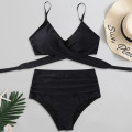 Sexy Solid Color Bikini Set Women Fashion Comfort Push Up Bathing Swimwear High waist Swimsuit Casual Beachwear Bikinis #LR4