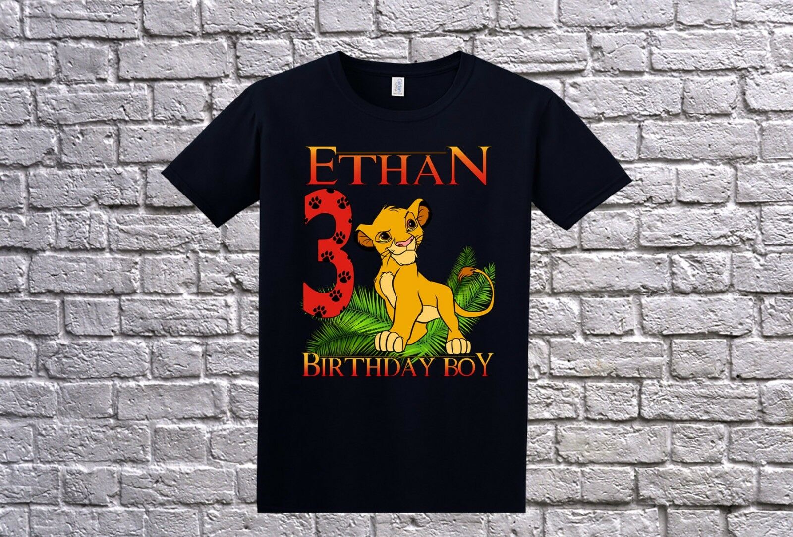 Lion King Birthday Family Matching T-Shirts Lion King Party Shirt Matching Family Outfits Gift, Customized with Any Name and Age