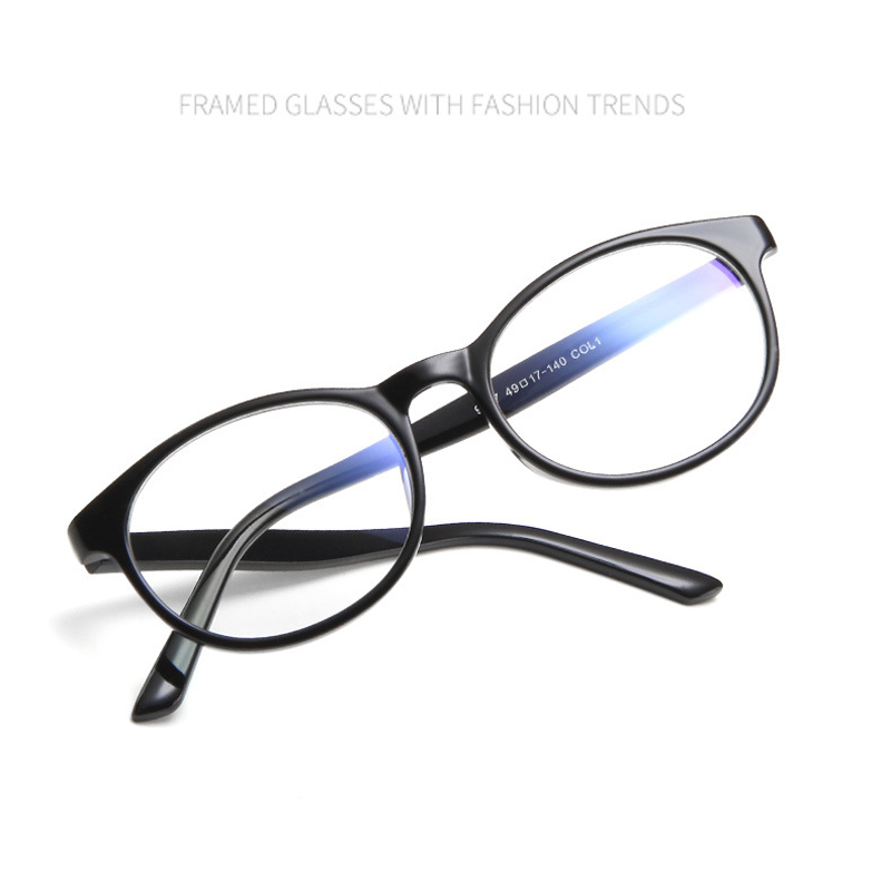 Seemfly Oval Frame Glasses Women Men Fashion Vintage Clear Lens Eyeglasses Spectacle Plain Mirror Female Goggle Unisex Eyewear