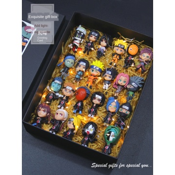 Naruto Garage Kit Model Full Set Doll Cute Sasuke Kakashi I Aro Weasel Decoration Gift Setfidget toys