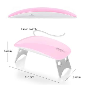 Sunmini 6W UV LED Lamp Nail Dryer Home Use Nail Gel Polish Dryer Machine Portable Nail Art Tools Dropshipping TSLM1