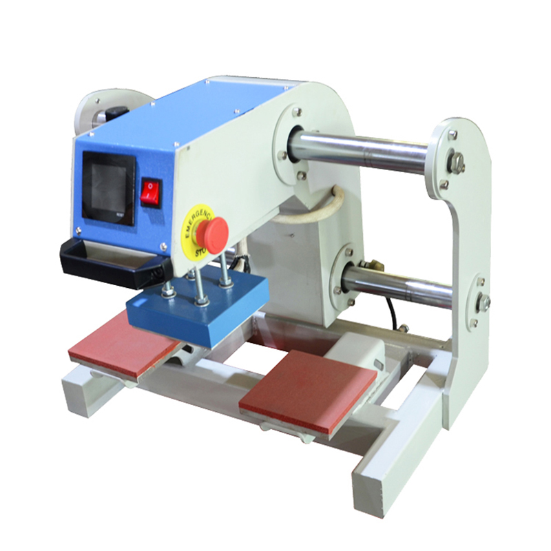Garment T-shirt hot stamping small heat transfer machine heat press machine double station pneumatic pressing machine