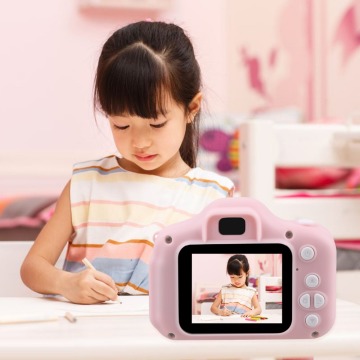 2 Inch HD Screen Chargable Digital Mini Kids Camera Cartoon Cute Camera Toys Outdoor Photography Props for Child Birthday Gift