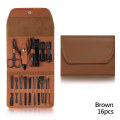 16 pcs brown PU BAG