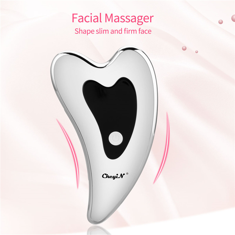 Micro-current Face Electric Guasha Massager Machine Facial Massage Rechargeable Skin Rejuvenation Lifting Scraping Slimming Tool