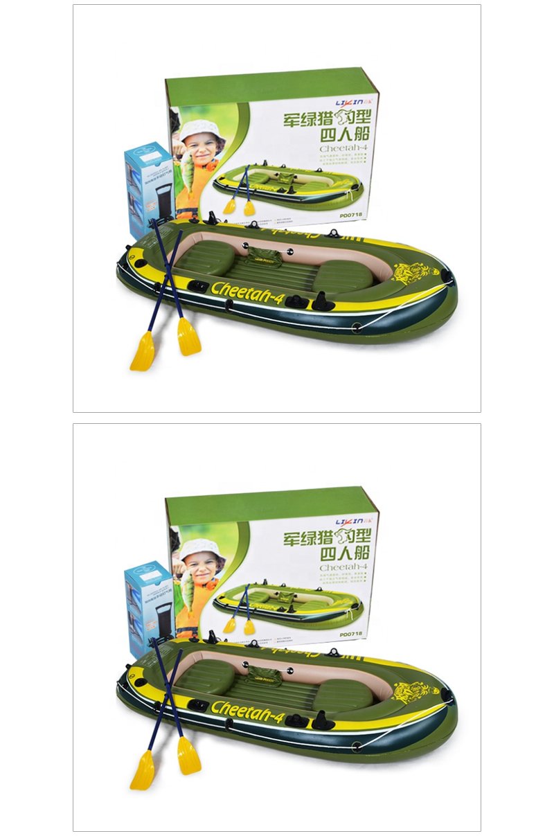 Inflatable Raft Boat Set With Pump And Oars 03