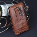 New Fashion Genuine Leather Men Casual Waist Bag Hook/Belt Fanny Pack Male Hip Bum Purse Pouch Cell/Mobile Phone Case Cover Bags
