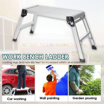 Folding Aluminum Alloy Platform Step Up Stool Step Ladders Non-Slip Work Bench Drywall Ladder Construction Tools Home Warehouse