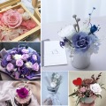 6pcs/box 5-6cm Fresh Cut flower Preserved Roses Decoration Flowers A Grade For Valentine Christmas Festival Arrangements