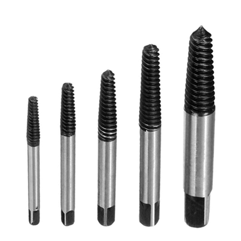 Durable 5PCS Screw Extractor Drill Bits Guide Broken Damaged Bolt Remover Car-styling Storage Box Car Repair Tools