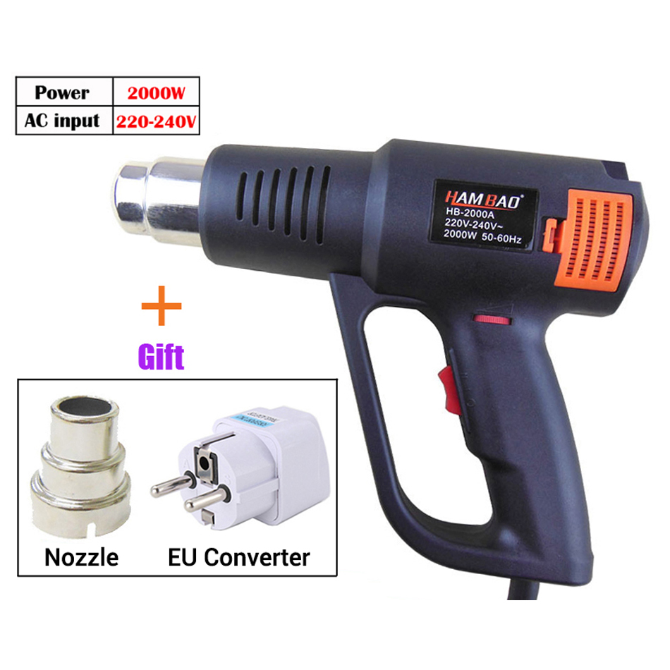 220V 300W 700W 1500W 2000W Heat Gun Industrial Electric Hot Air Gun Kit Professional Heat guns Shrink Wrap Blower Heater