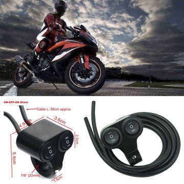 Dual Light Motorcycle Switch Aluminum Alloy Multiple Protection Universal