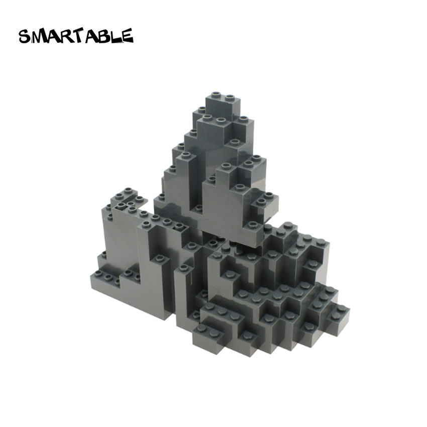 Smartable Rockery Mound Rock Building Blocks MOC Parts Toys For Castle Garden Compatible Major Brand 6082/6083/23996 8pcs/lot