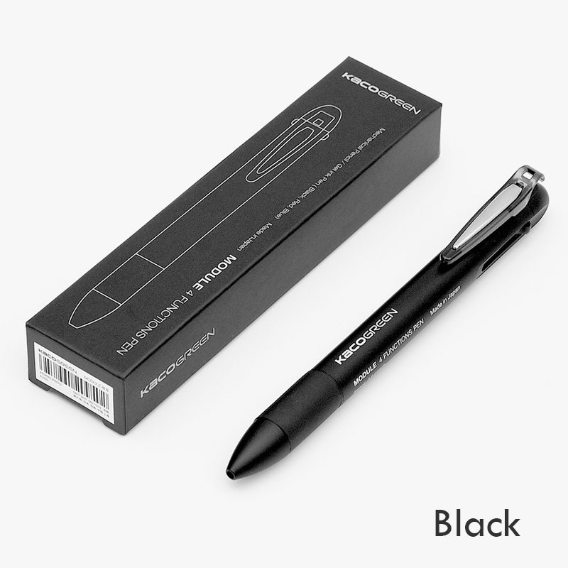 Original KACO 4 In 1 Multifunction Pens 0.5mm Black Blue Red Refill Gel Pen Mechanical Pencil Japanese Ink Office School Writing