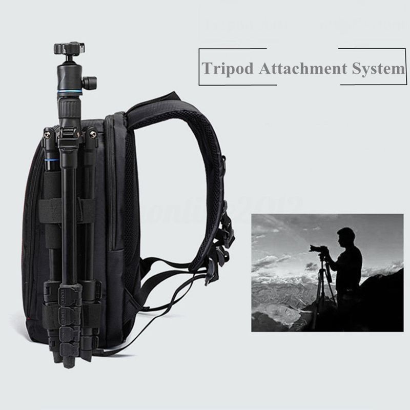 Upgrade Waterproof multi-functional Digital DSLR Camera Video Bag with Rain Cover SLR Camera Bag PE Padded for Photographer