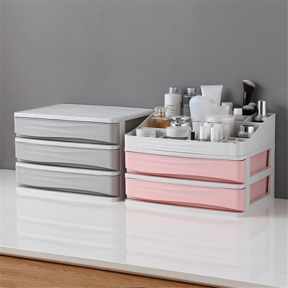 Scandinavian Plastic Storage Drawer Colorful Desk Storage Drawer Box Organizer Sundries Cosmetics Makeup Container Home Office