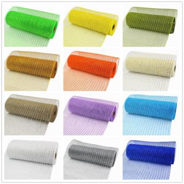 10 Inch(260mm) x 18 feet(10 yards) Deco Poly Mesh Ribbon Christmas halloween holiday decoration ribbon Weddings Bows or Package